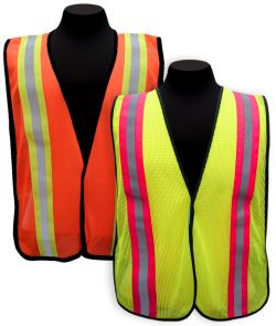 Mesh Vest w/Contrasting Stripes   