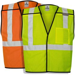 Kishigo Economy ANSI Class 2 Mesh Breakaway Safety Vest with Pocket