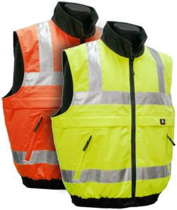 ANSI Class 2 Fleece Lined Reversible Vests