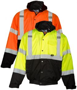 Kishigo Ripstop Bomber - 3 Season Hi Visibility Jacket w/Fleece Lining