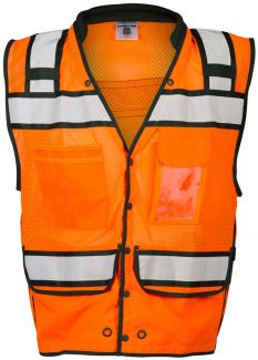 ML Kishigo Surveyors Vest - Padded neck -Orange front
