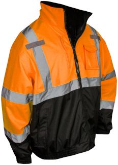 SJ210B-3ZOS Bomber Jacket Fleece Orange - Front